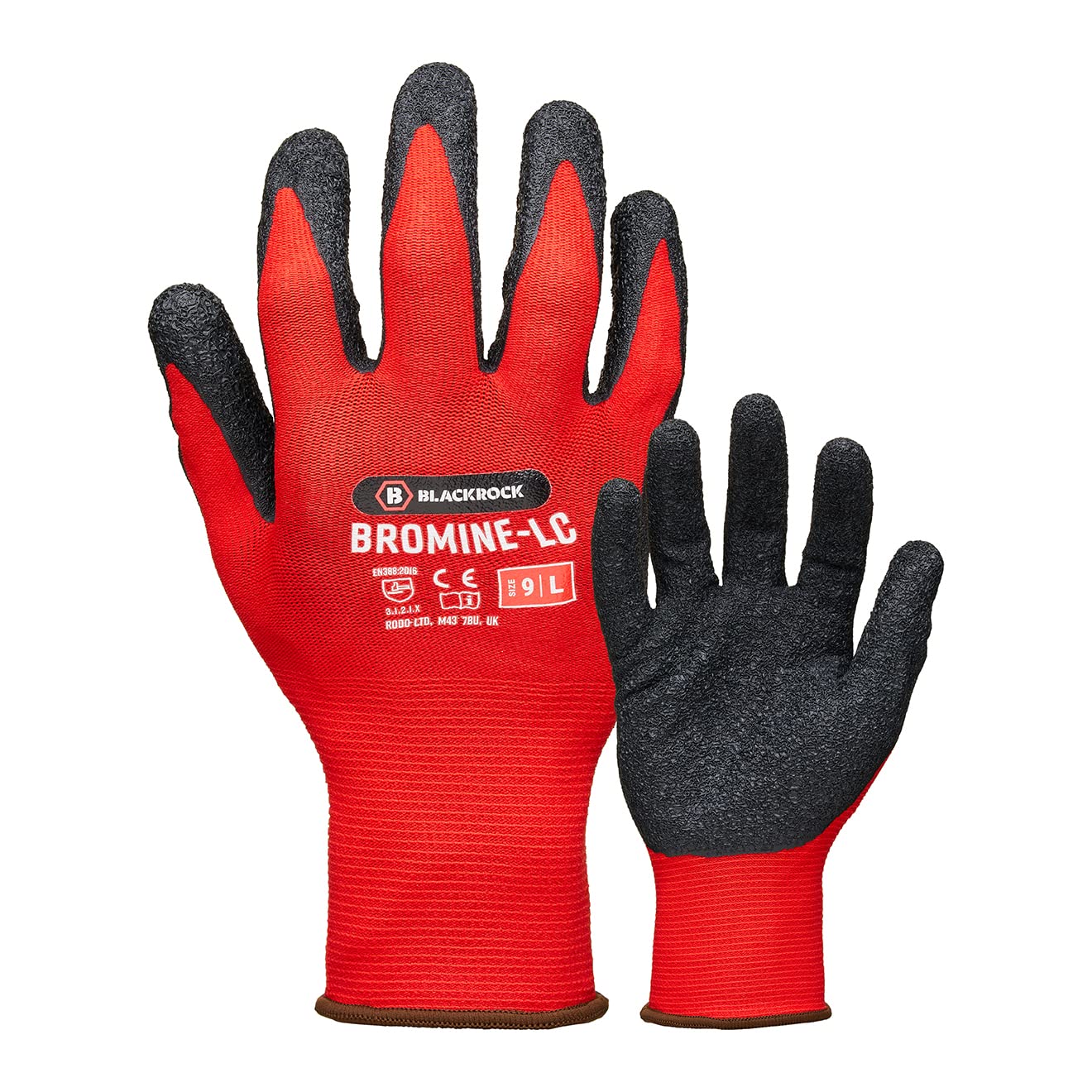 Blackrock Pro Grip Work Gloves, Heavy Duty, Latex Rubber Handling, Protective, Gardening, Builders, Construction, Thick Safety Gloves, DIY, forestry, DexraFit - Size 10/XL