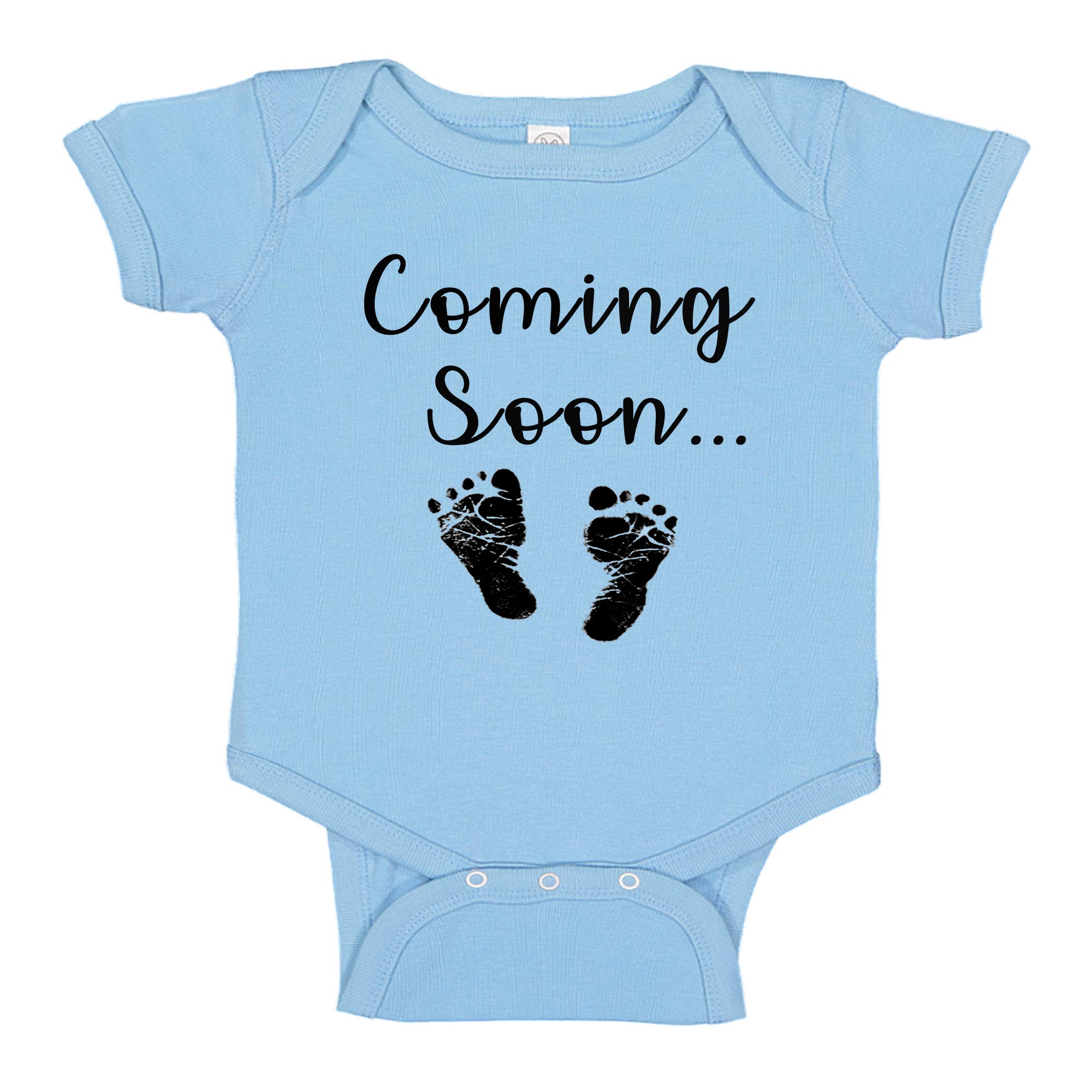 Ink Trendz Coming Soon... Baby Feet Pregnancy Announcement Baby Bodysuit One piece Romper