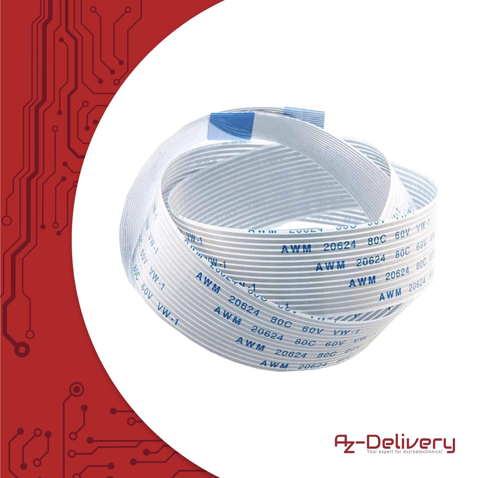 AZDelivery 3 x Cable de Cinta Flexible de Repuesto Flex Cable FFC 50 cm para Raspberry Pi Camara/Pantalla con E-Book Incluido! image_2