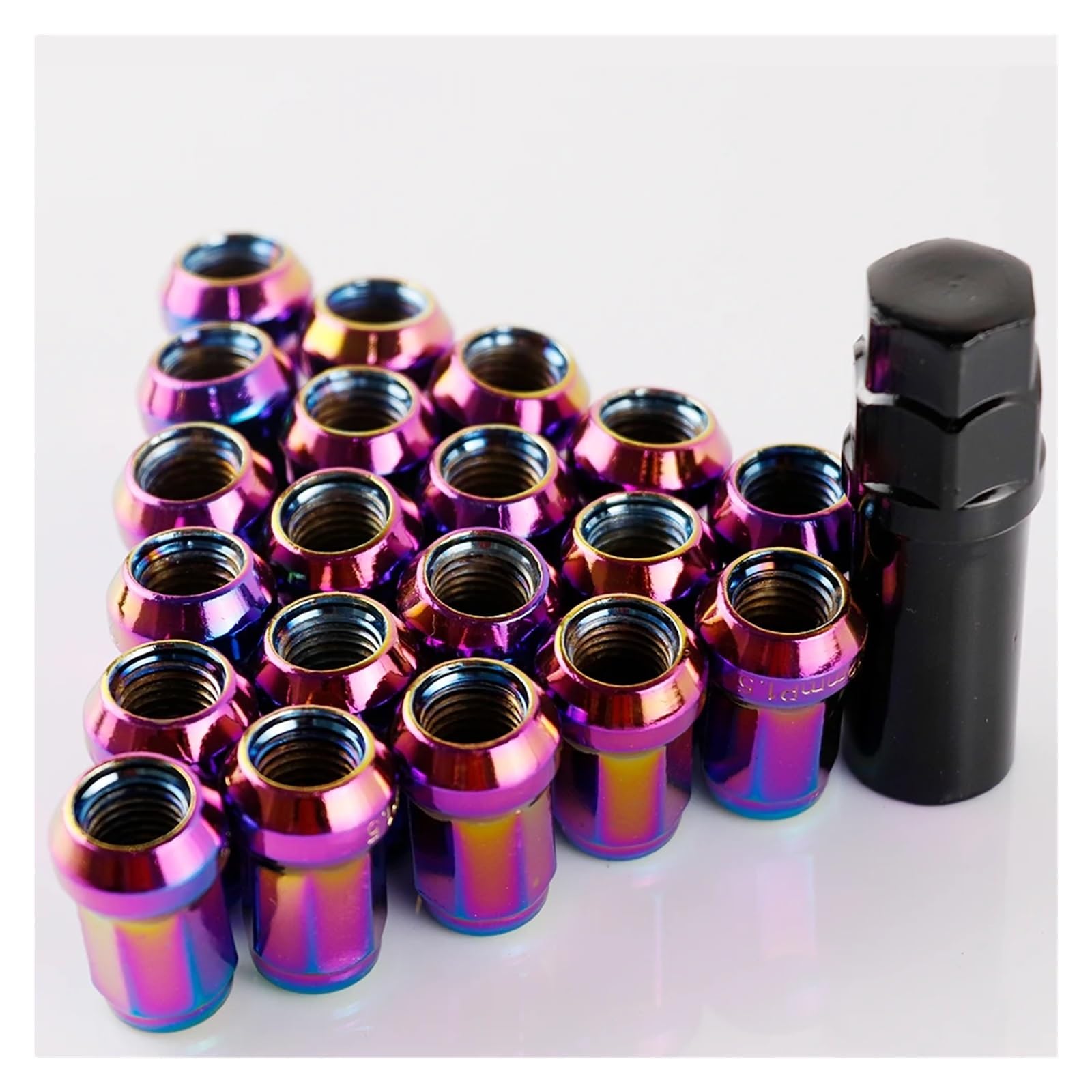Nakrętki do kół ze stali wyścigowej SPEC 32mm M12x1.5/1.25, felgi samochodowe, śruby montażowe, 20 szt./zestaw(Neo Chrome,M12x1.5)