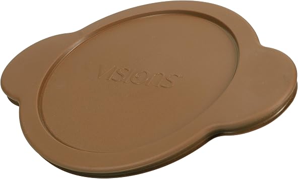 Visions CM8-PC (1-Quart) Versa Pot Brown Replacement Storage Lid | BPA-Free Plastic | Refrigerator Safe | Secure Seal | Stain Resistant Surface | Dishwasher Safe | Easy To Clean And Resuable