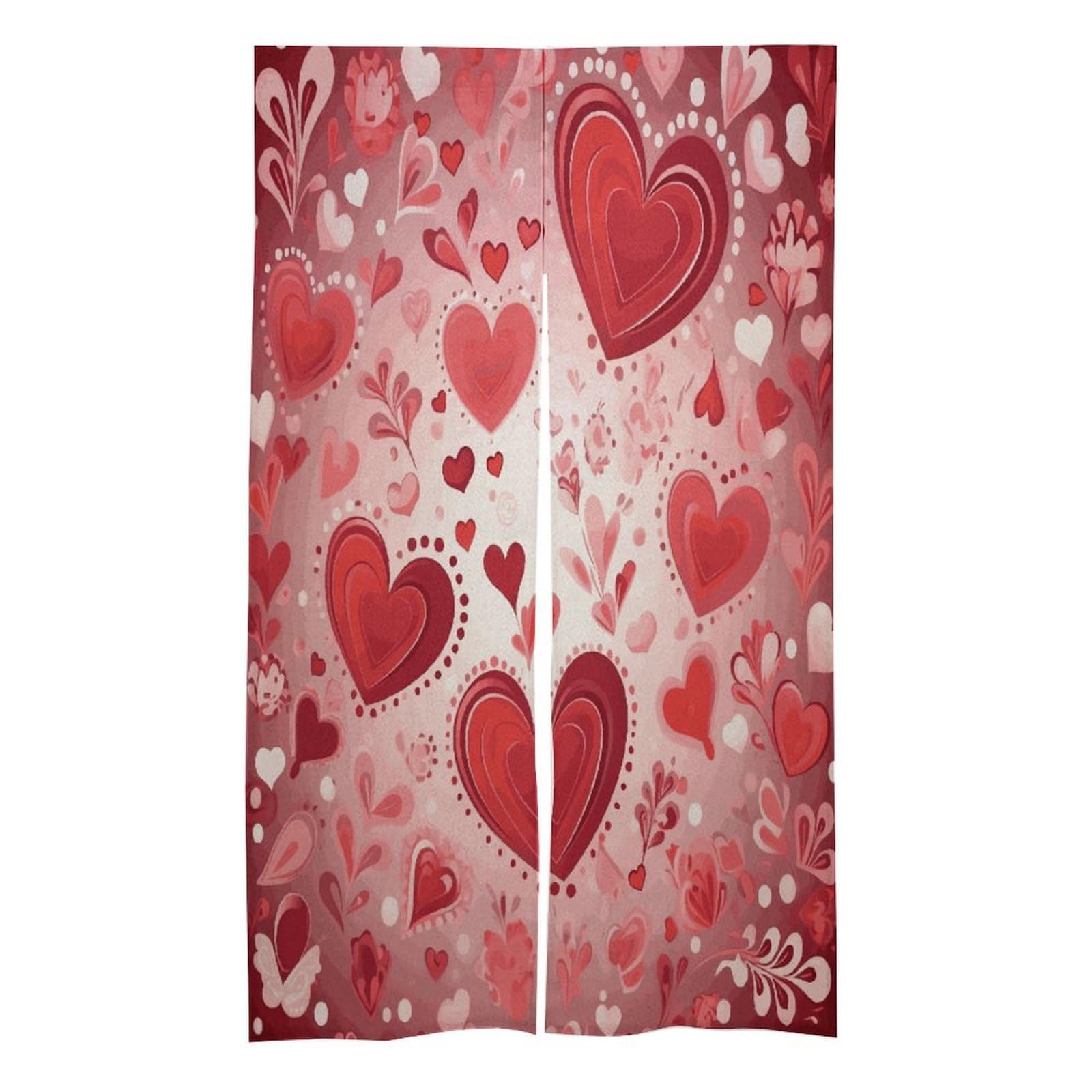 VstaDank Valentine Pattern Noren Doorway Curtain Printed Window Treatment Door Tapestry Chinese Traditional Doorway Curtain Long Type Door Tapestry for Home Decoration
