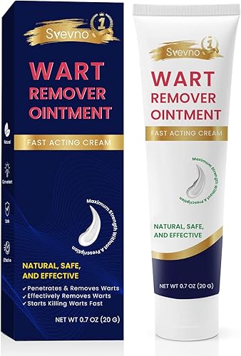 Svevno WartOff Crema instantánea para eliminar manchas  Pomada para eliminar verrugas, removedor de verrugas, crema para maíz, callo, verruga común,
