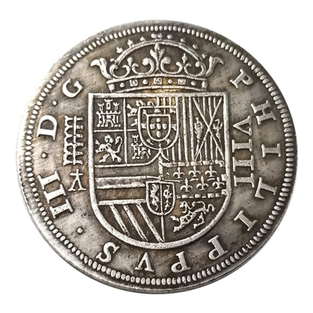 1618 Monedas históricas talladas a mano de España - Grandes monedas europeas de España - Moneda antigua conmemorativa sin circular + Bolsa KaiKBax - Es una moneda artesanal, experiencia futura
