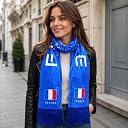 KNK 2026 Soccer Fan Scarf – Double Sided Reversible Football Supporter Scarf with Soft Velvet Feel (France) gallery image