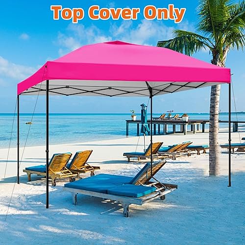 Miniatura 5 de Jorohiker - Toldo de reemplazo de 10x10, toldo de carpa desplegable con cuerdas de ventilación, tela Oxford recubierta de plata impermeable para sol