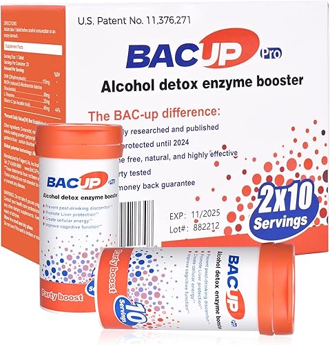 BAC-UP  NADH científico  para un mañana mejor, la mejor manera sobria  No productos de hidratación ni NASID. (20 porcionescaja)