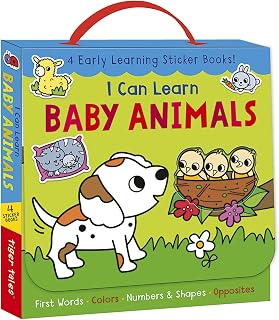 I Can Learn Baby Animals Boxed Set: 4 Early Learning Sticker Books!