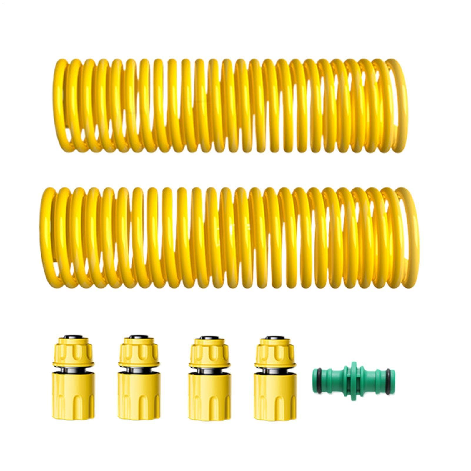 Tuyau d'arrosage spiralé anti-nœud avec pistolet pour extérieur