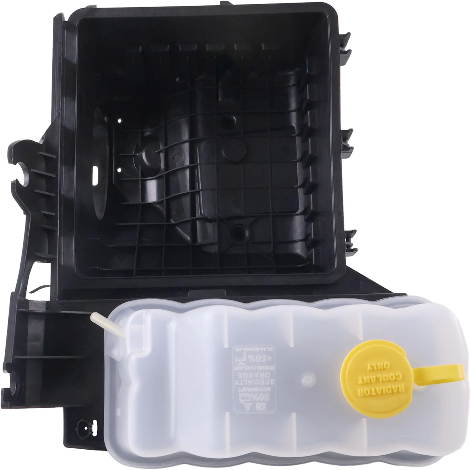Front Engine Coolant Overflow Recovery Reservoir Tank with Cap BL3Z8A080A 603-341 603341 6L2Z8K103AA 9L3Z8K103A Compatible With F-150 2010-2014 F-350 Super Duty 2010 6.2L