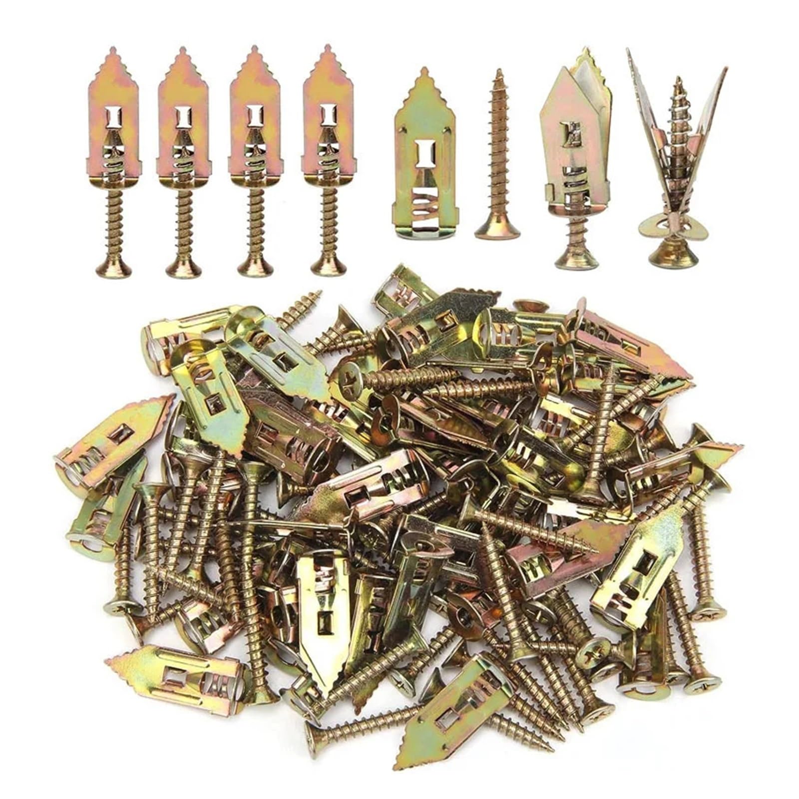 10/20set Hammer Treiber Anker Mit Schraube Hohl Wand Stecker Nagel-in Trockenbau Gipskarton Befestigung Expansion Bolzen(20set)