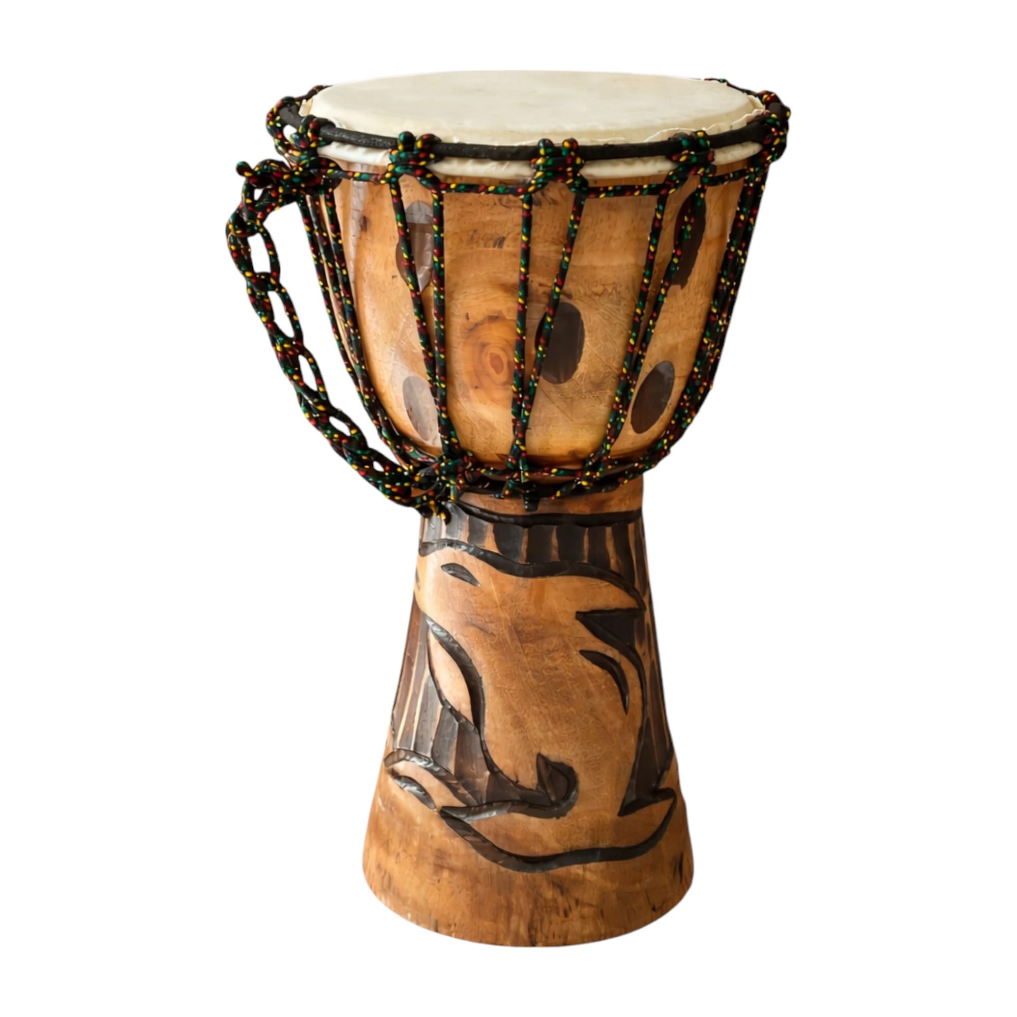Amazon.com: Djembe Drum Solid Wood Deep Carved Bongo Congo African