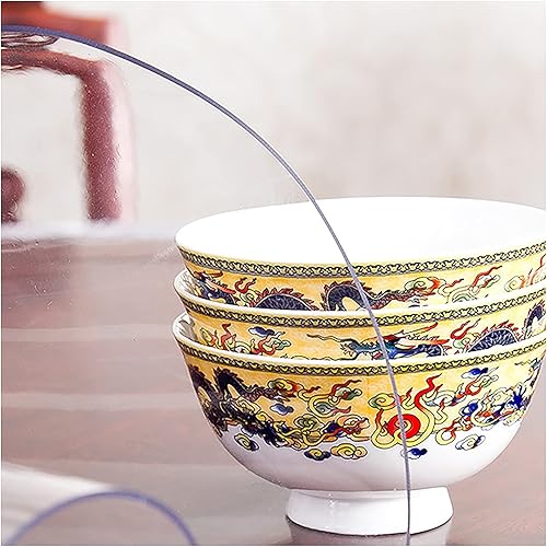 Miniatura 2 de Mantel redondo transparente de 0.079in, mantel de plástico PVC, protector de mesa transparente, a prueba de aceite, lavable, redondo, para mesa de