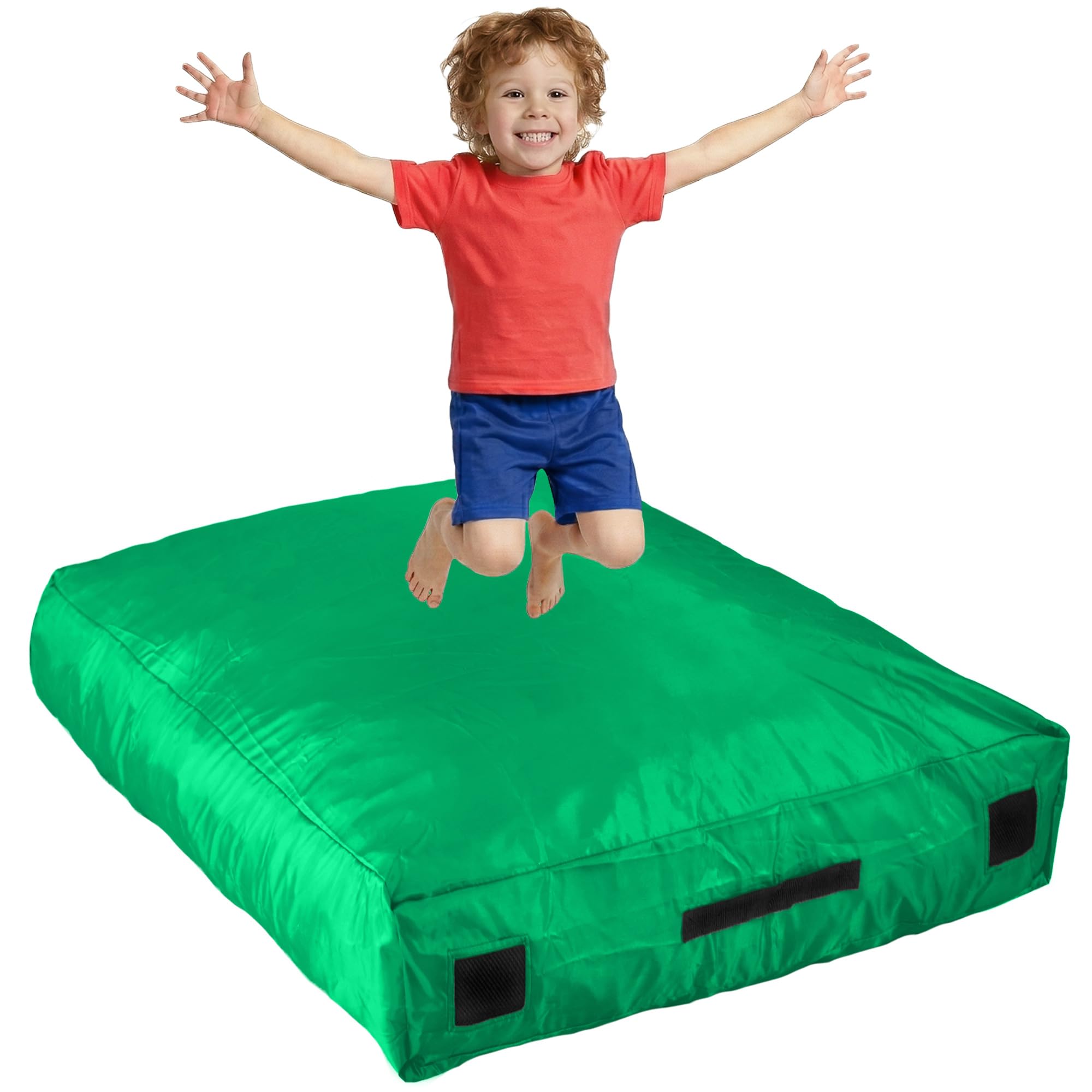 SaferBounce Hüpfpolster Für Kinder | Groß 152 x 152 cm Oder 122 x 91 cm | Hüpfkissen Kinder | Hüpfmatratze | Sprungmatte | Sensory Crash Pad Für Springen, Klettern