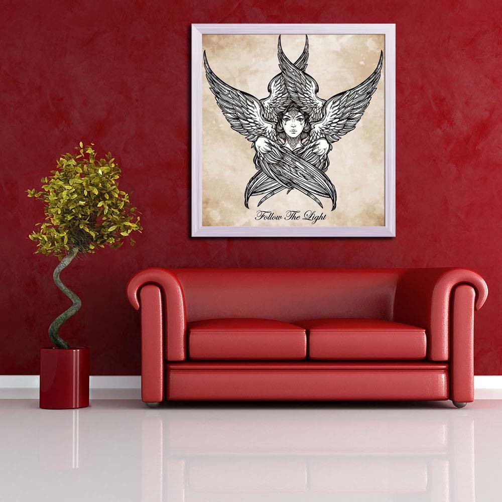 ポルフィリオ アート ArtzFolio Six Winged Angel | Premium Canvas Painting for Bedroom