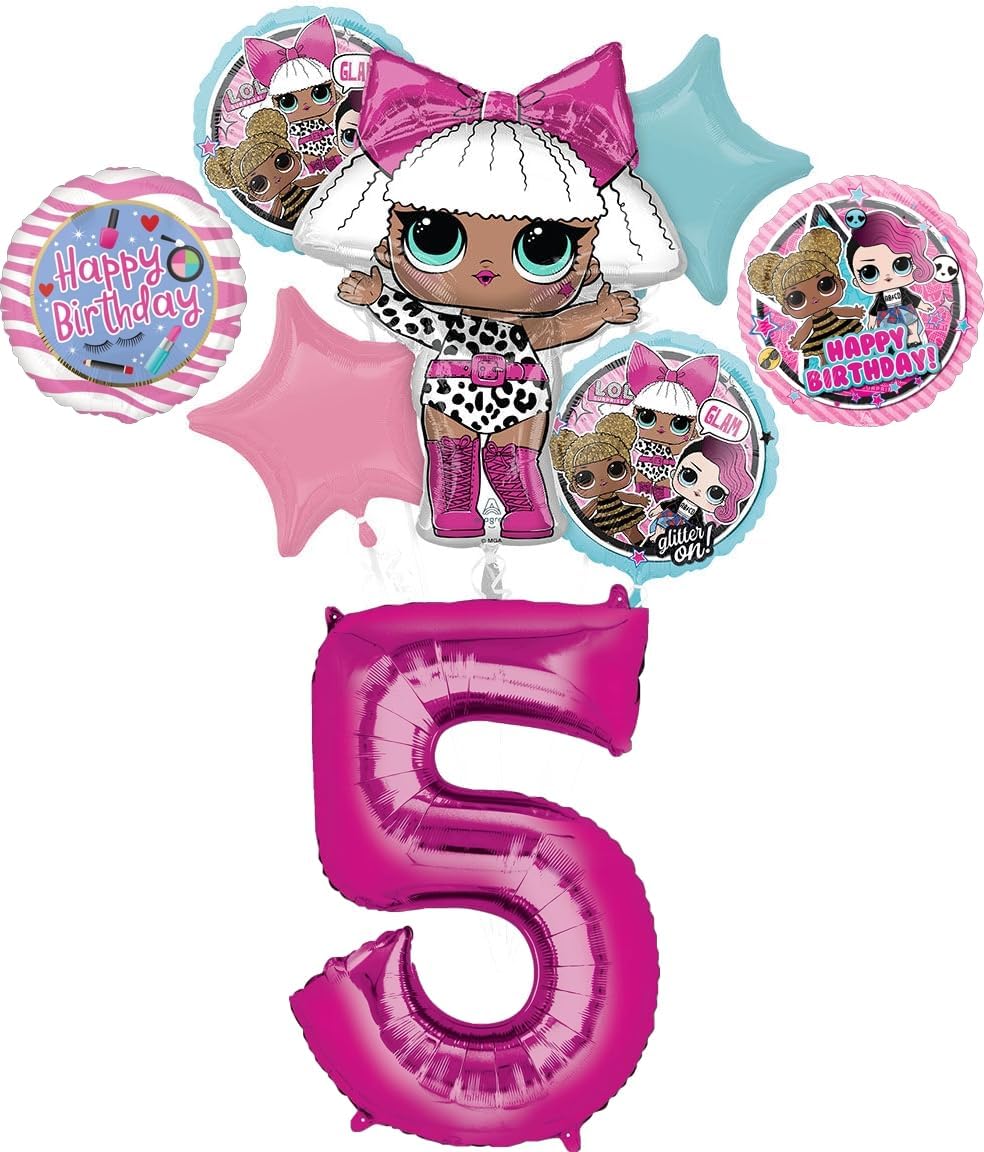 LOL Surprise 5th Birthday Party Supplies Balloon Bouquet Decorations