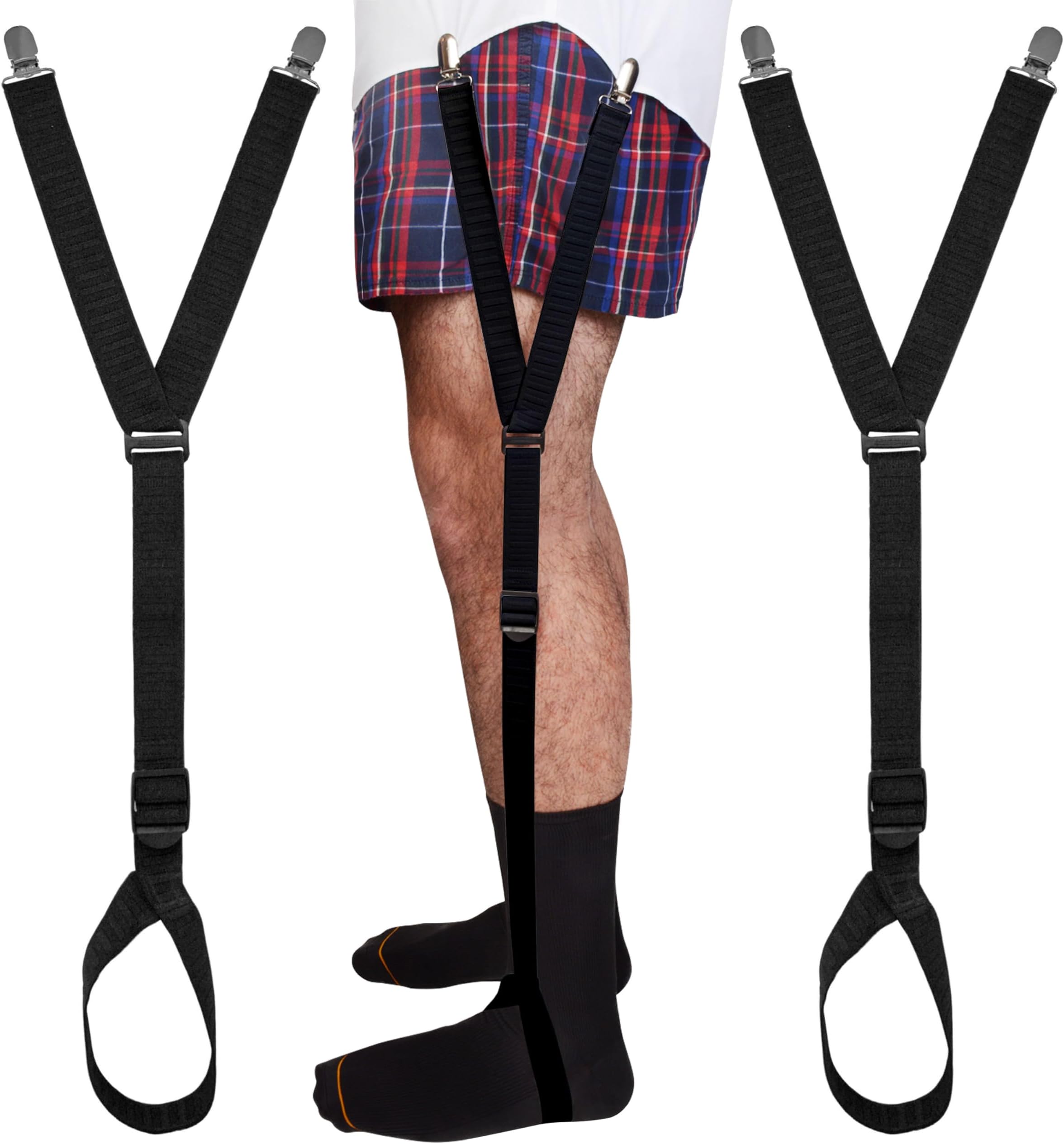 Shirt Stays for Men, Mens Shirt Garters & Shirt Holders, Police Military (Loop Stirrup Style) (Select Series)