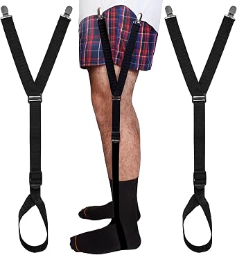 Shirt Stay Plus Shirt Stays for Men, Mens Shirt Garters & Shirt Holders, Police Military Loop Stirrup Style Select Series