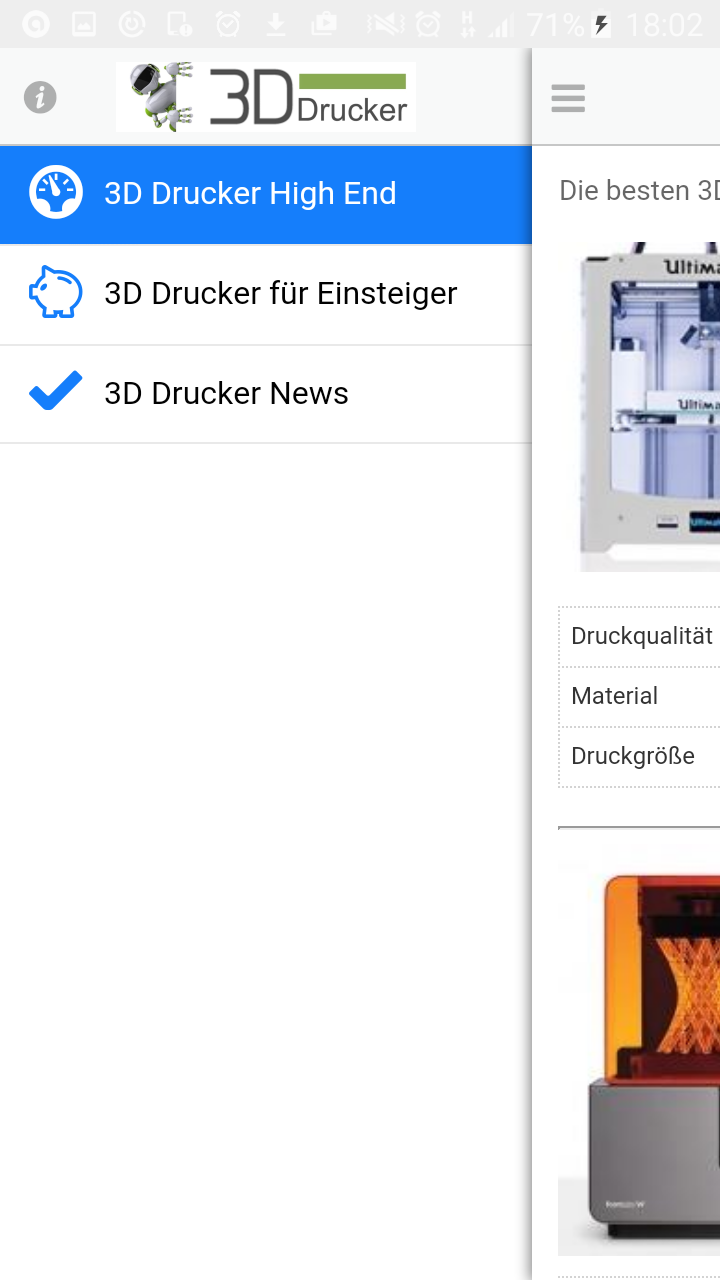 3D Drucker Test - Application sur Amazon Appstore