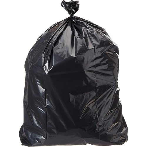 AmazonCommercial 42 Gallon Contractor Bags Heavy Duty Trash Bags, 3 MIL, Unscented, 50 Count