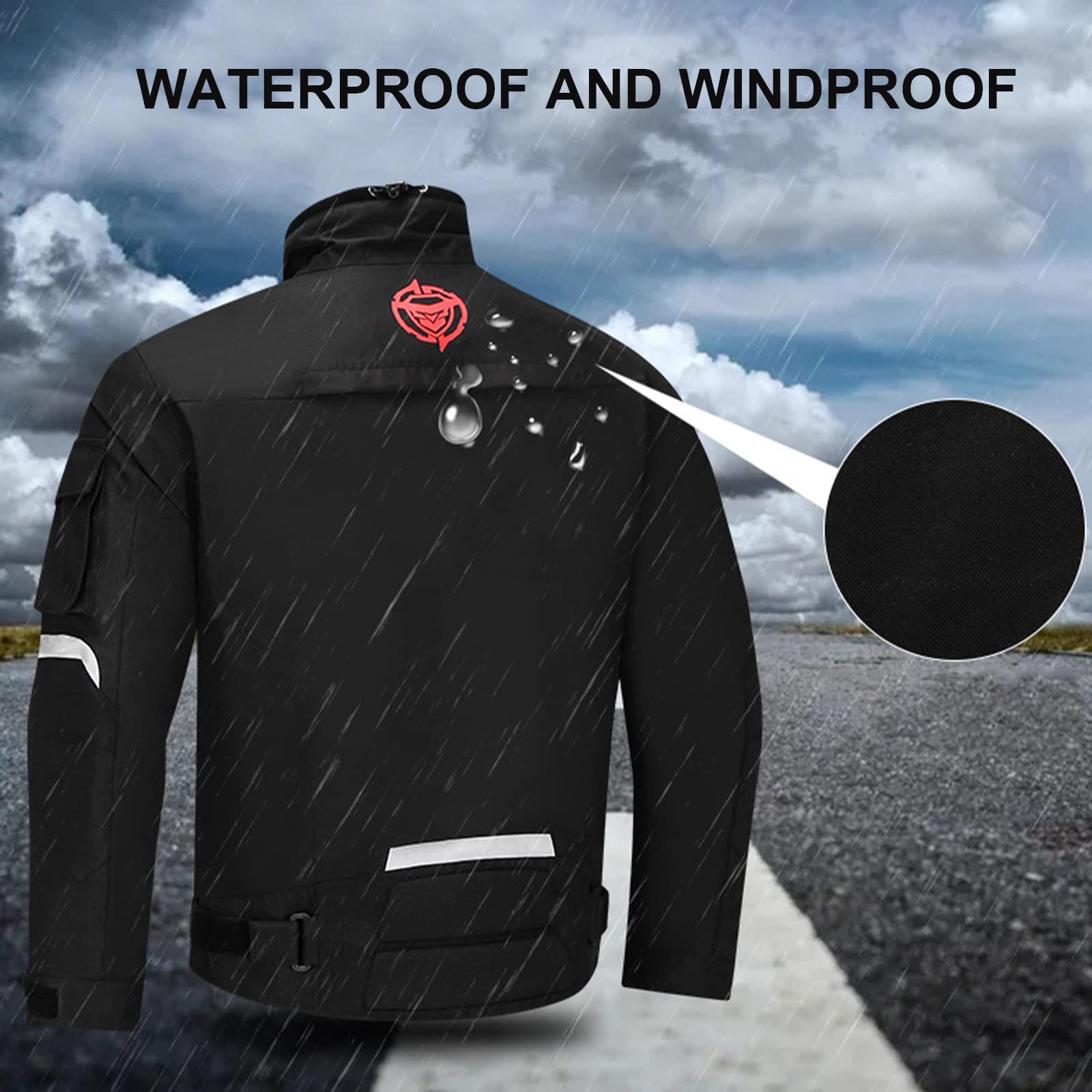 Winter Motorrad Jacke Hosen Set Herren wasserdichte Motorrad Mantel Hose Reflektierend Winddicht Fallschutz Radanzug