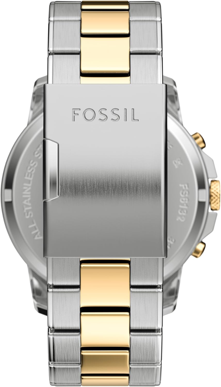 Fossil Men's Grant Quartz Stainless Steel and Leather Chronograph Watch