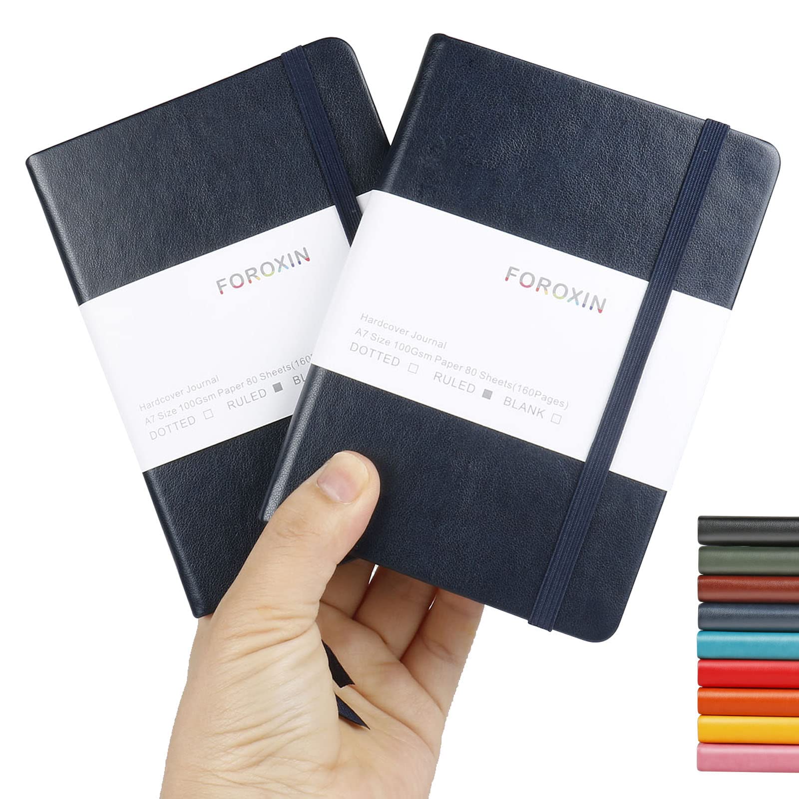 Cuaderno de bolsillo rayado de 160 páginas tamaño mini de 3.85x5.5''