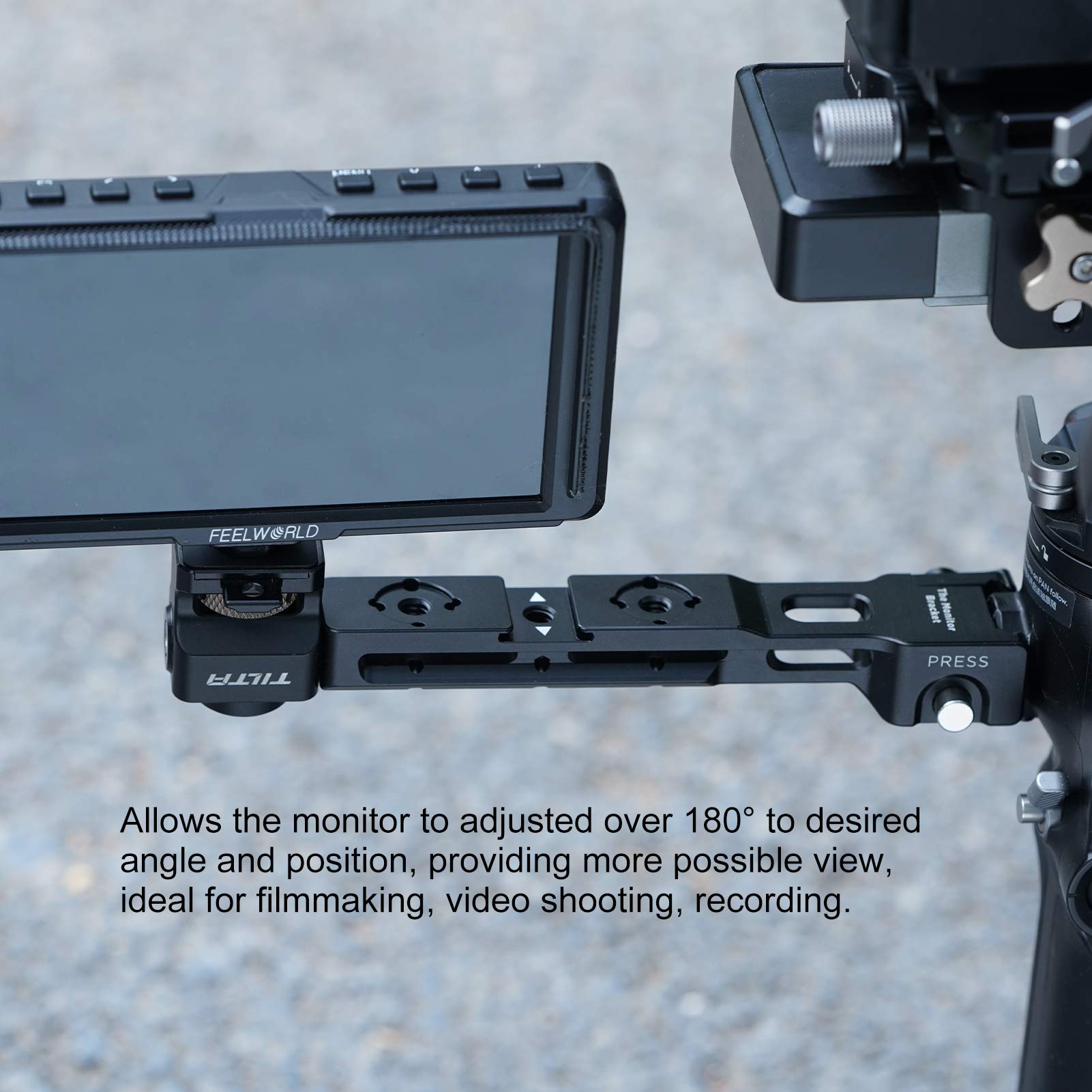 Tilta Adaptateur Rail NATO Gauche Vers Rosette Pour DJI RS4 RS3 RS2 - Montage Accessoires Gimbal
