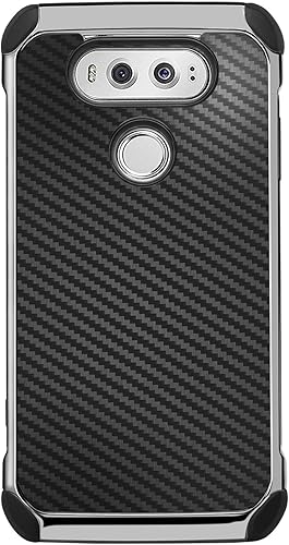 Miniatura 4 de Estuche para LG V20, BENTOBEN genial estuche 2 en 1 delgado de policarbonato rígido híbrido laminado con fibra de carbono cromado anti rasguños