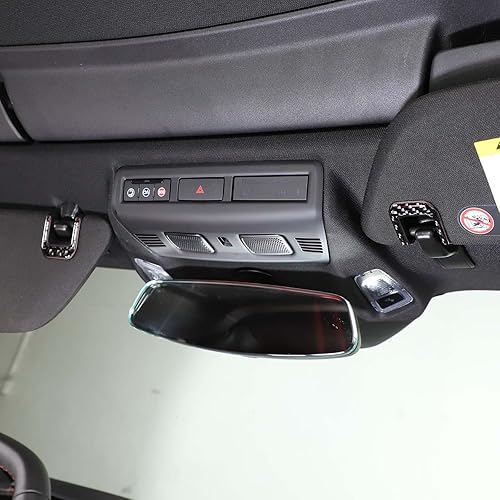 Miniatura 10 de Espejo de tocador de maquillaje de automóvil para Chevrolet Corvette C8 Z06 2020-2024 accesorios de decoración de automóvil de fibra de carbono