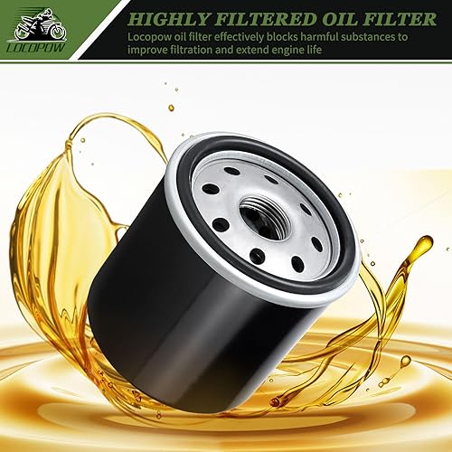 Miniatura 5 de LOCOPOW Filtro de aceite Mule 4010 490652071 490652078 Reemplazo para Kawasaki Mule KAF400 600 610 KAF620 2510 3010 4010 Trans 4x4 y FD620D FD590V