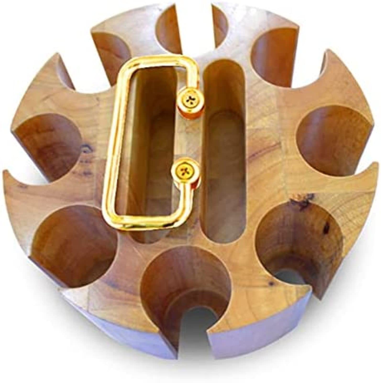 Vassoio Porta fiches da Poker con Rotazione, Set di fiches da Poker in Custodia a carosello in Legno, Accessori per Feste da Casinò per blackjack, Texas Hold'em, Giochi per Famiglie, capacit
