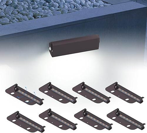 Miniatura 9 de 4 paquetes de iluminación LED de 3 W y 7 pulgadas, luces de pared de contención de bajo voltaje CACC de 12 V, iluminación LED de paisaje, luz blanca