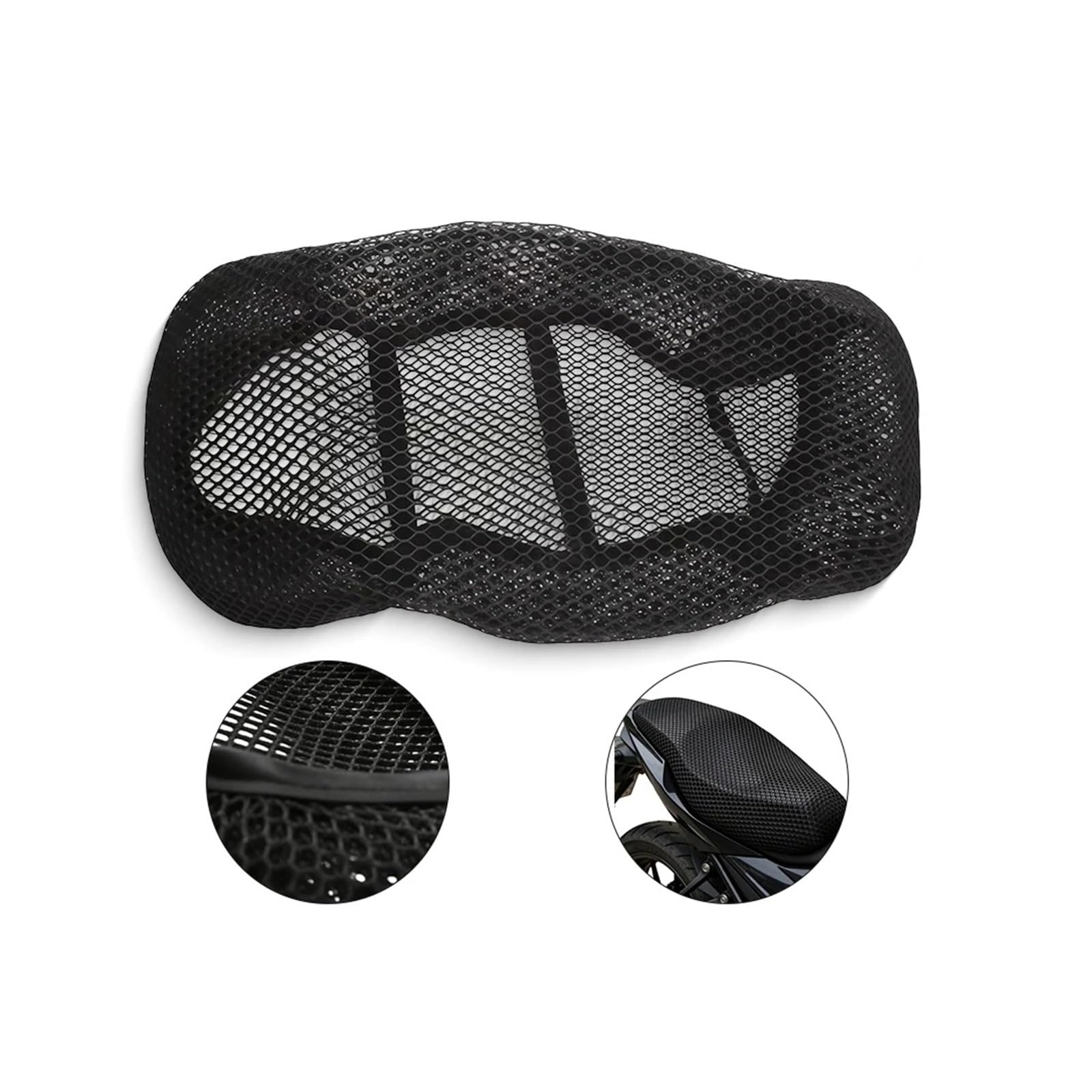 Cuscinetti protettivi per il sedere Mesh 3D traspirante per il cuscino del sedile Design antiscivolo per ciclomotori da Per moto per accessori Per scooter