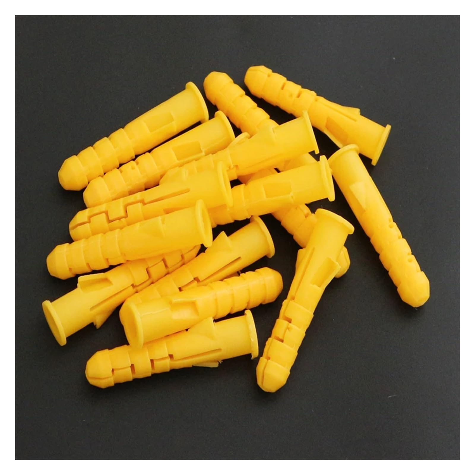 Chevilles Plastique 8x35mm Pour Plaque De Plâtre Avec Vis - Lot De 10 Pièces Jaune - Marque Uxcell