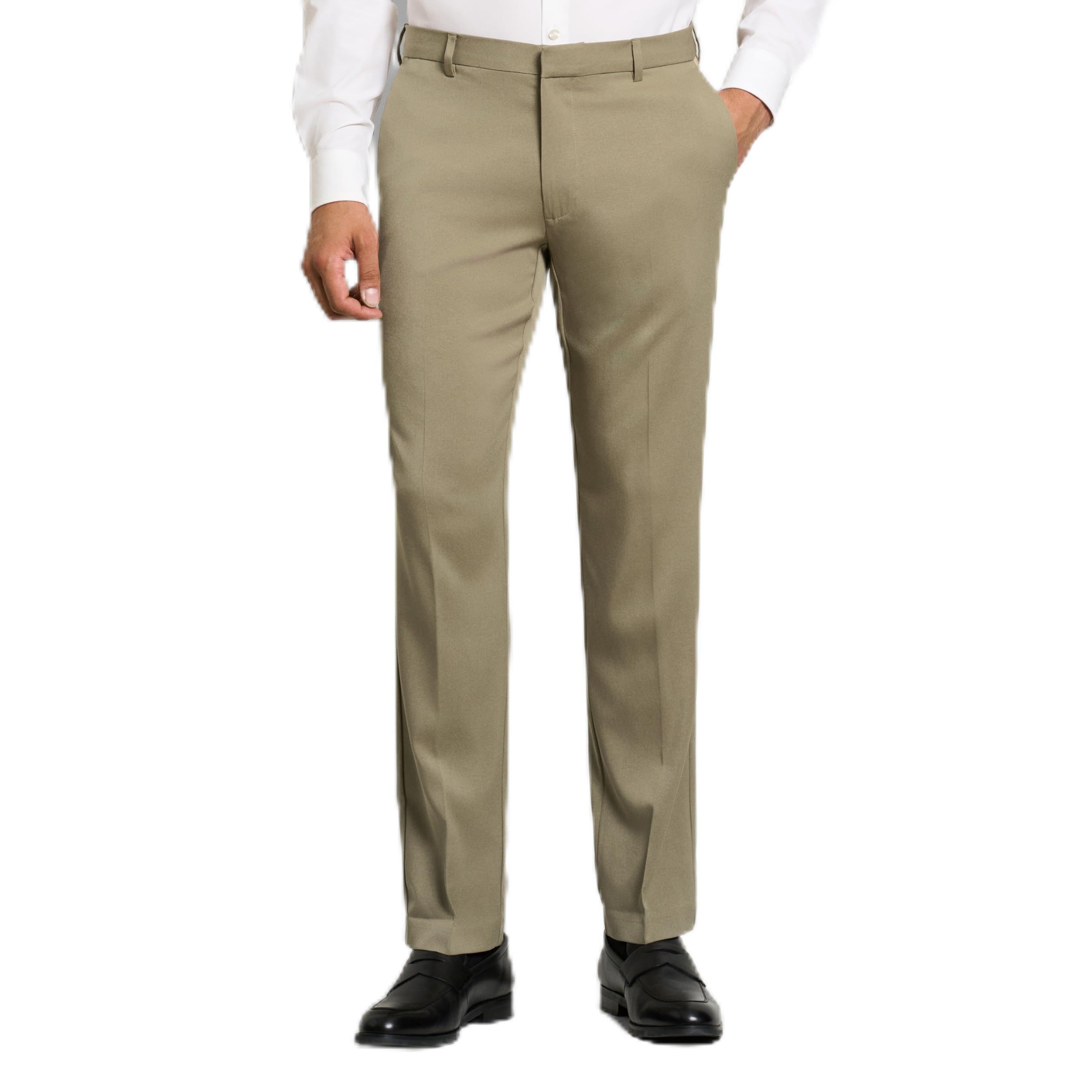Van Heusen Men's Slim Fit Flex Flat Front Pant