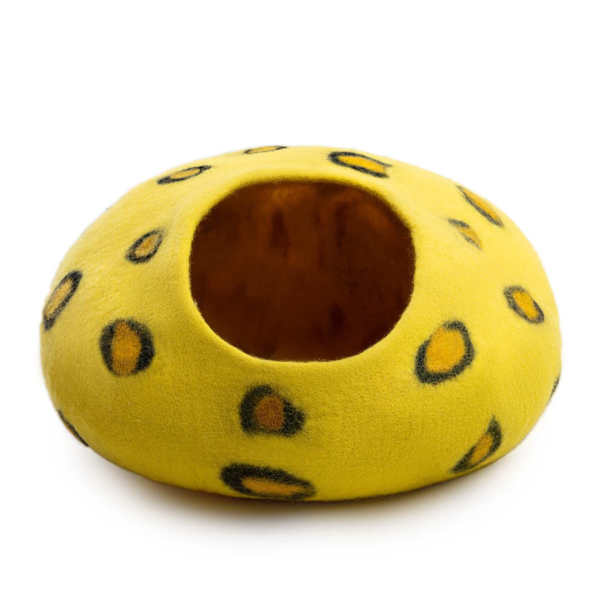Woolygon Niche Pliable en Laine mérinos pour Chat d'intérieur – Enclos en Feutre de qualité supérieure pour Un Confort Ultime et Confortable (guépard)