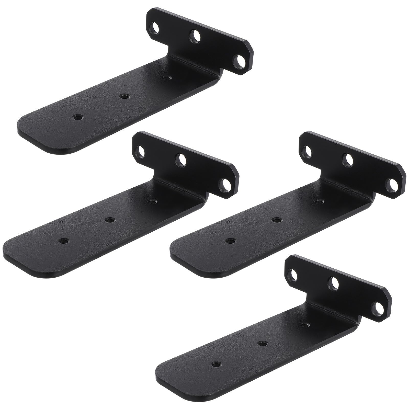 4 Piezas Soporte de Esquina de Metal Negro de 6 Pulgadas