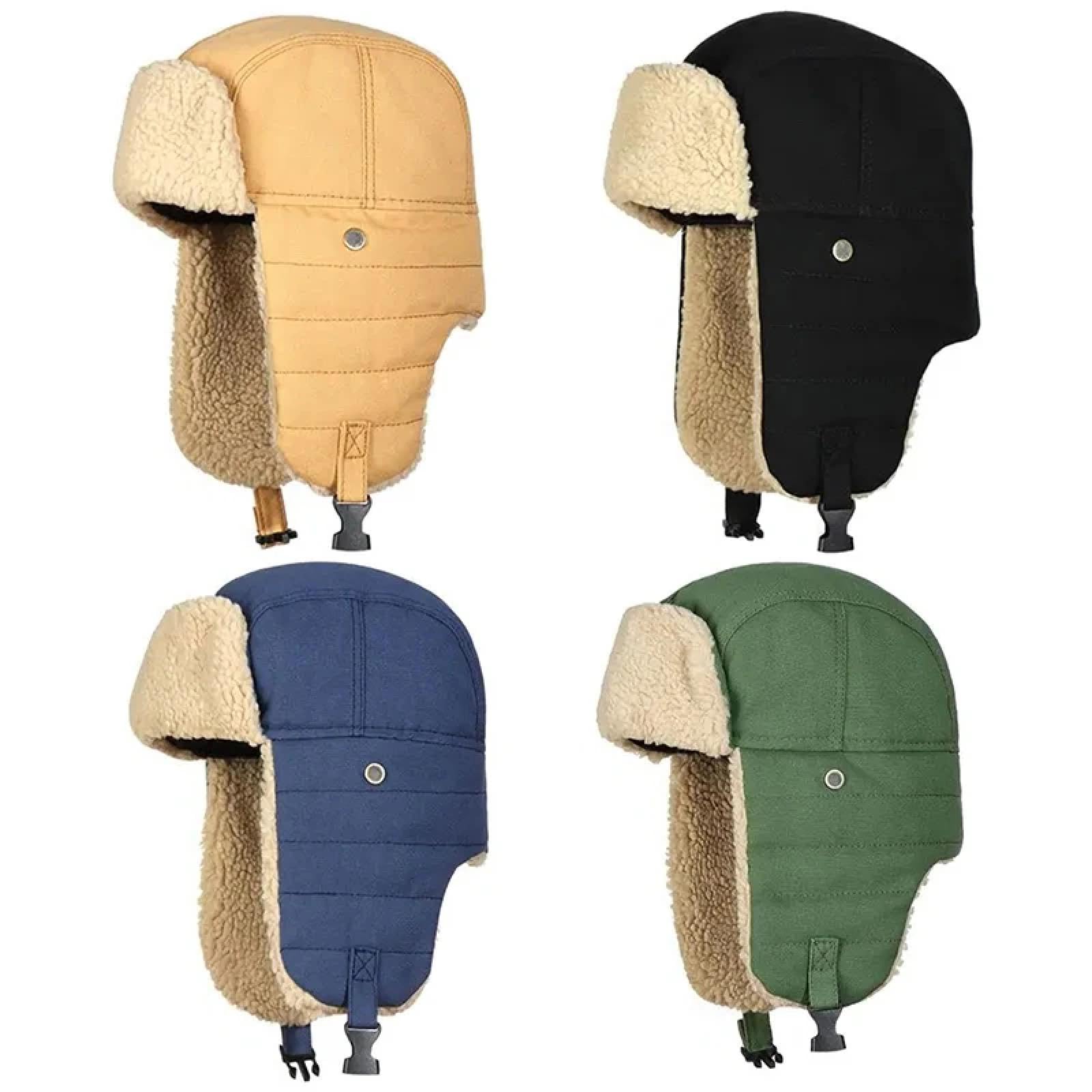 Gorros De Punto para Sombrero Tejido Beanie Sombreros Hombres Mujeres Invierno Cálido Oreja Sombrero De Equitación Gorra De Algodón Gorro De Esquí