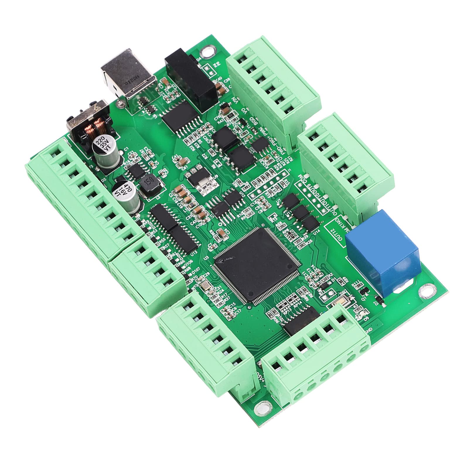 USB CNC Motion Controller Card, Reliable Plug and Play Motion Card 100 Ohms Output Impedance 0~1000 Adjustable Duty Cycle for Servo or Stepper