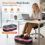 Vibration Plate Exercise Machine for Body Shaker Machine & Weight Loss, Shake Plate with Resistance Bands, 120 Speed Levels, Remote Control, Full Body Workout, Compact Home Gym Equipment