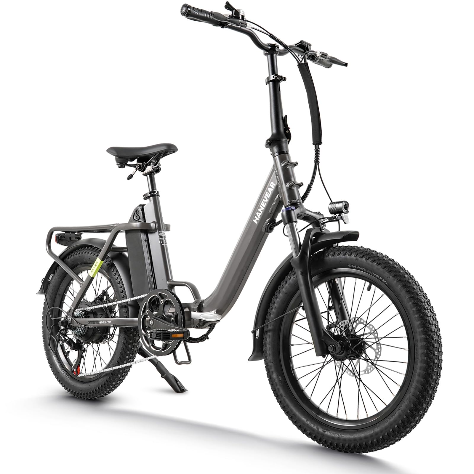 HANEVEAR H6-Light E Bike Klapprad, Elektrofahrräder mit Drehmomentsensor | 48V 14,5Ah Akku bis zu 120km+ | 55N.m 250W-Motor | 3.0'' Fat E-Bike, Off-Road Pedelec EBike Herren Damen