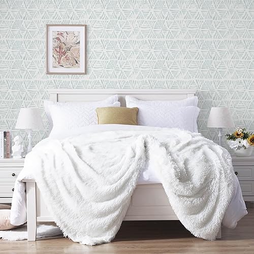 Miniatura 5 de Heroad Papel tapiz botánico de despegar y pegar, papel adhesivo verde, papel tapiz bohemio tropical extraíble, autoadhesivo, para gabinete,