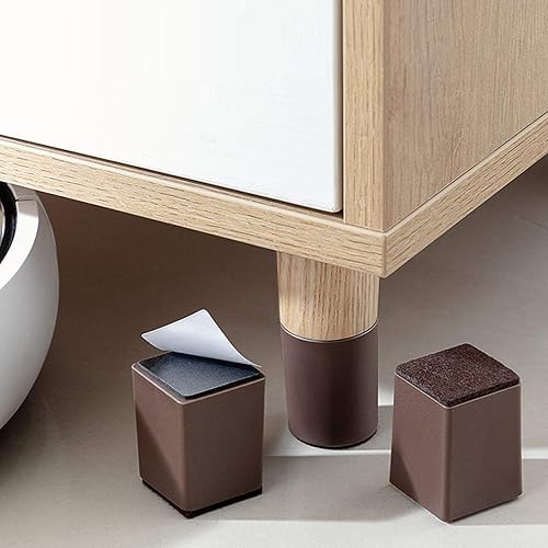 Miniatura 3 de Piernas autoadhesivas para muebles cuadradosredondos, patas de mesa de centro de 1.969in de alto, cojín silencioso para patas de sofá, escritorios,