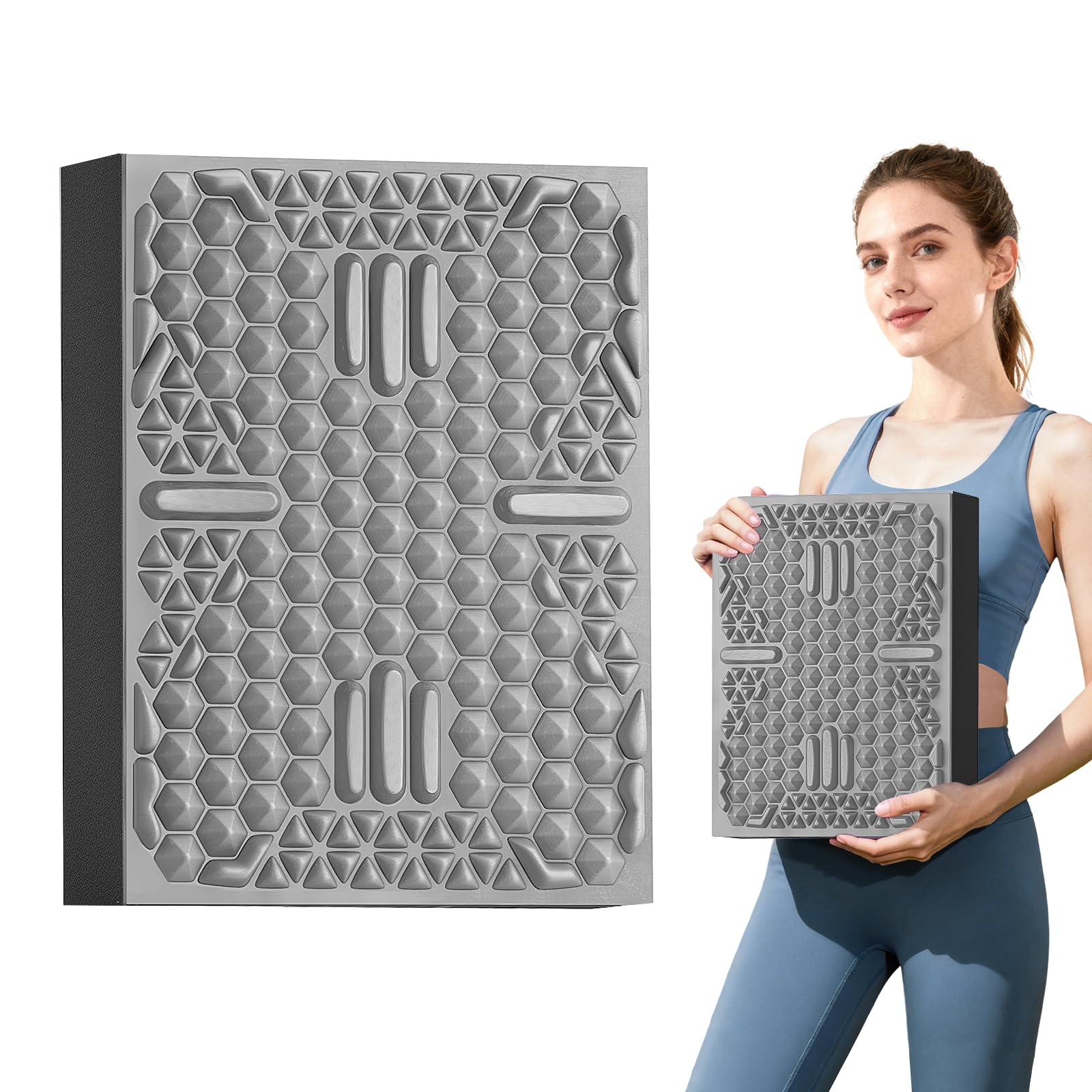 HAPBEAR Balance Pad 2 in 1 – Cuscino Equilibrio e Massaggio 38x30 cm, Base Antiscivolo TPE, EVA Alta Densità, Spessore 5,7 cm – Fisioterapia, Riabilitazione, Yoga e Fitness a Casa