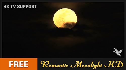 noite romântica da lua HD - desfrute de sonhos românticos ao luar com seu parceiro na sua TV HDR 4K,