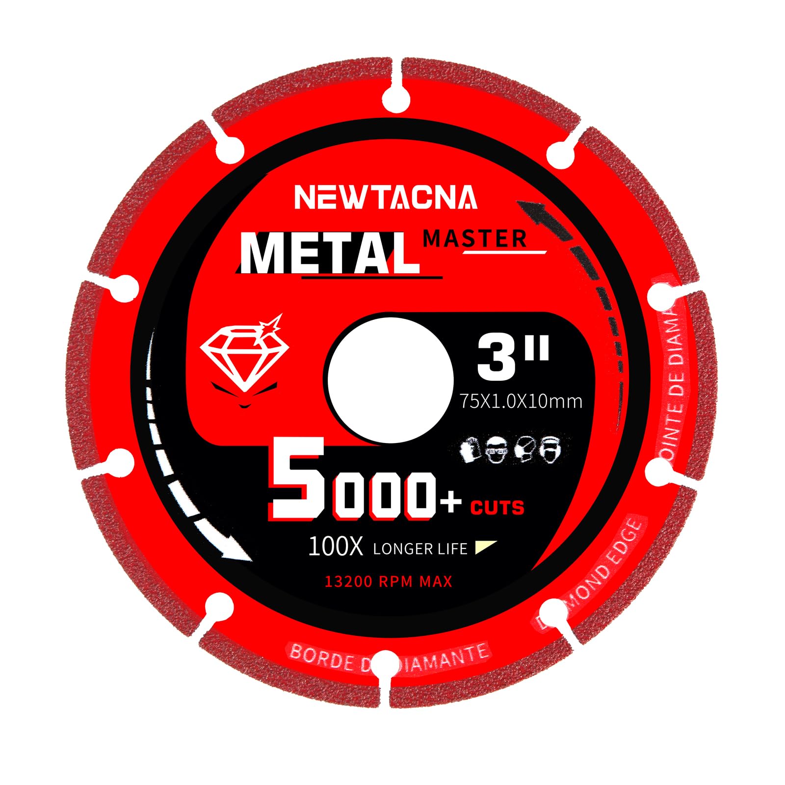 Disco indestructible para amoladora angular, hoja de corte de metal para amoladora, ruedas de corte de 3 pulgadas, rueda de corte de diamante
