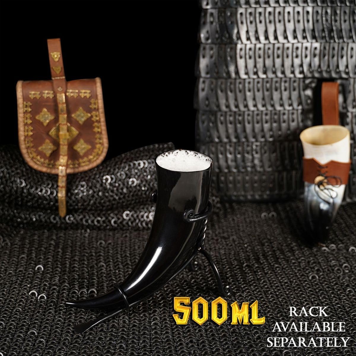 Viking Cup Drinkhoorn Tankard Authentiek Middeleeuws Geïnspireerd drinkhoorn met standaard Rustieke Vintage Home Decor Geschenken