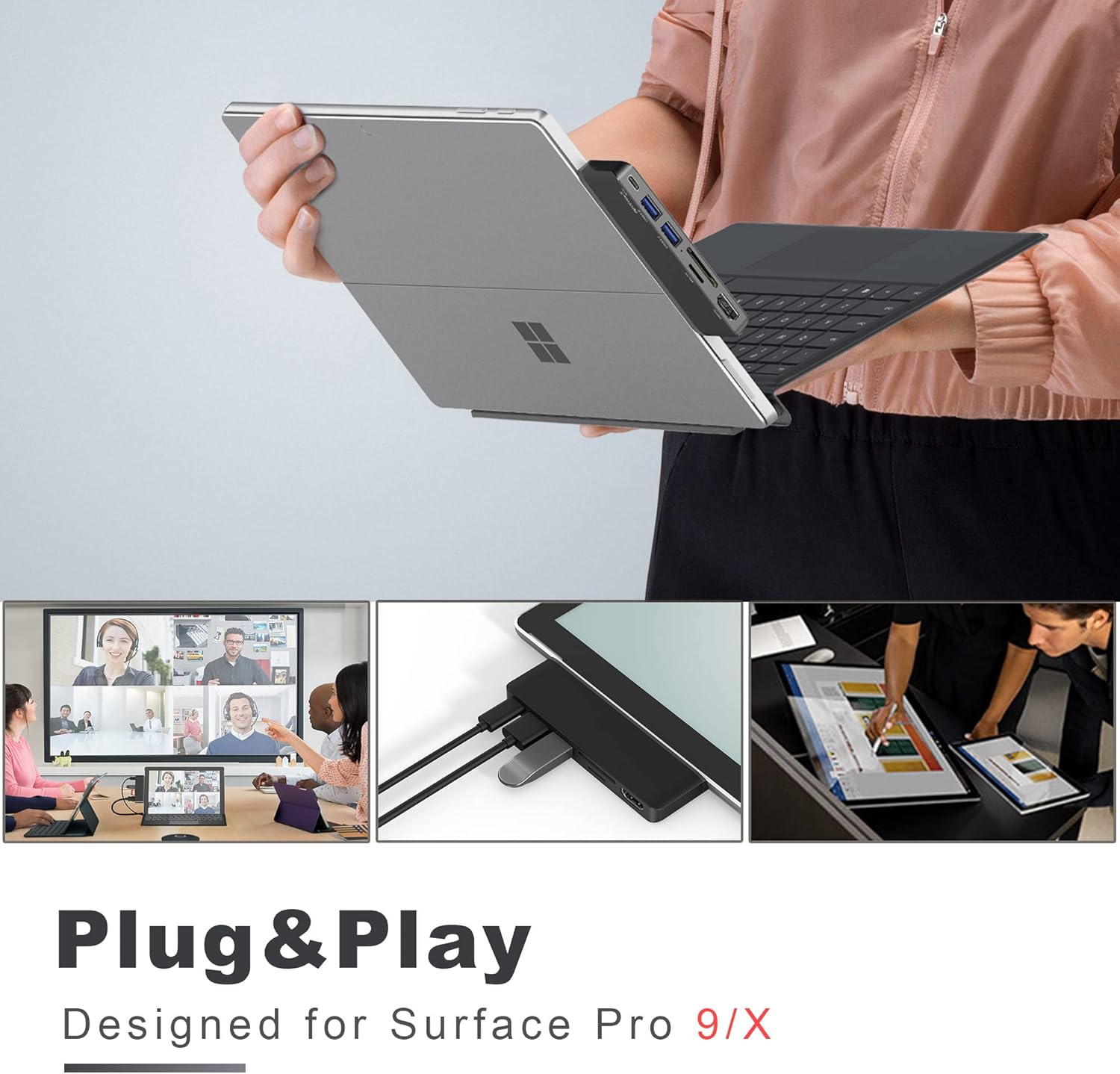 Surface Pro 9 Hub Docking Station Multi port 6in2 Ubuy Dominica