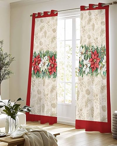 Miniatura 8 de Cortinas traslúcidas de invierno de 84 pulgadas de largo, juego de 2 paneles de cortinas para cocina, dormitorio, sala de estar, puerta, pasillo,